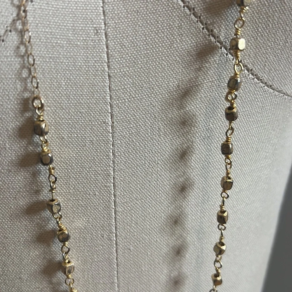 LOVE POPPY JEWELS Long Gold Plated Ball Necklace​​​​​​​​​ - Picture 8 of 10